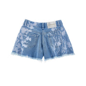 MONNALISA - Alice In Wonderland Denim Short Set - Blue