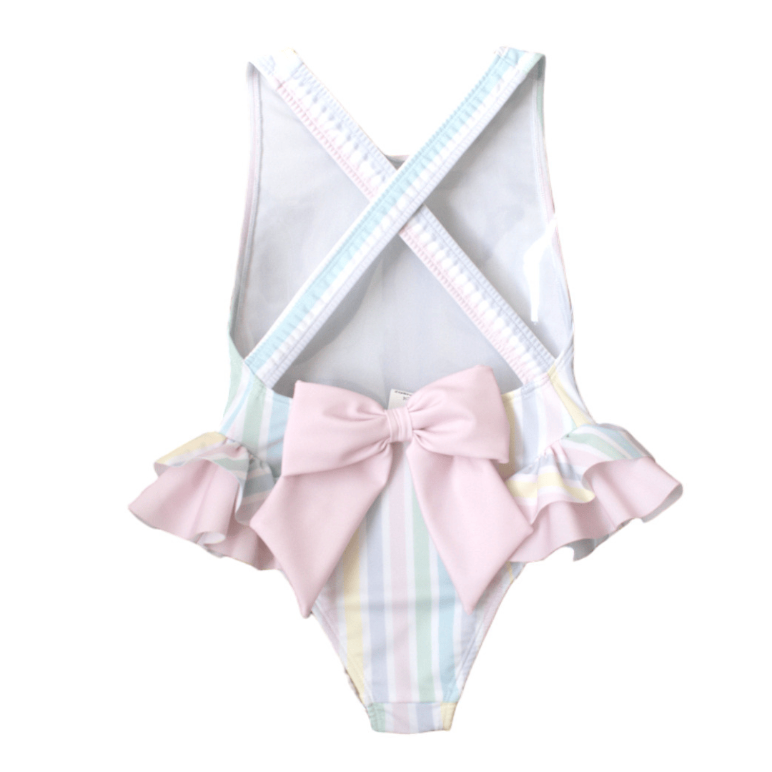 MEIA PATA -  Stripes Print Bahamas Swimsuit - Pastel