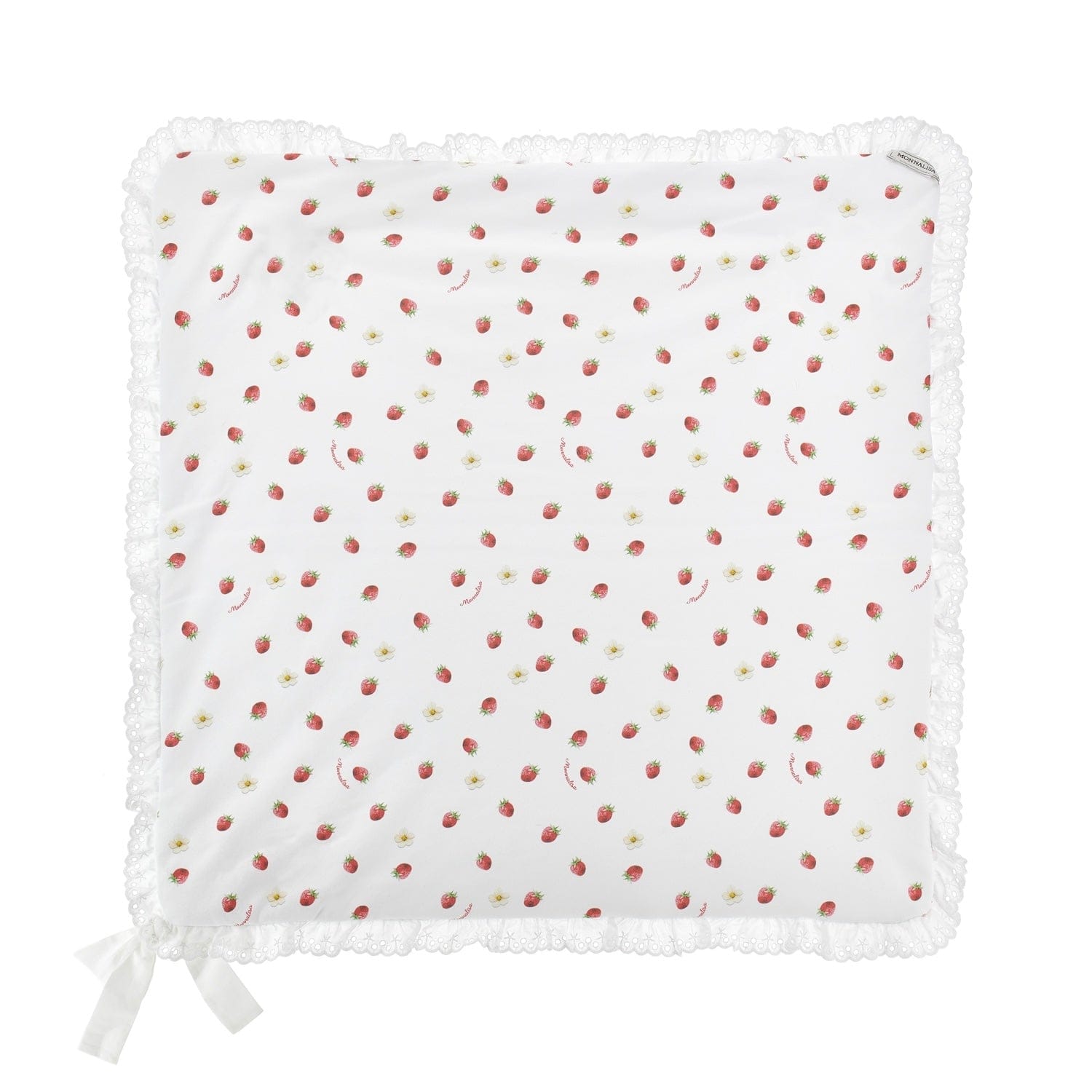 MONNALISA - Strawberry Blanket - White