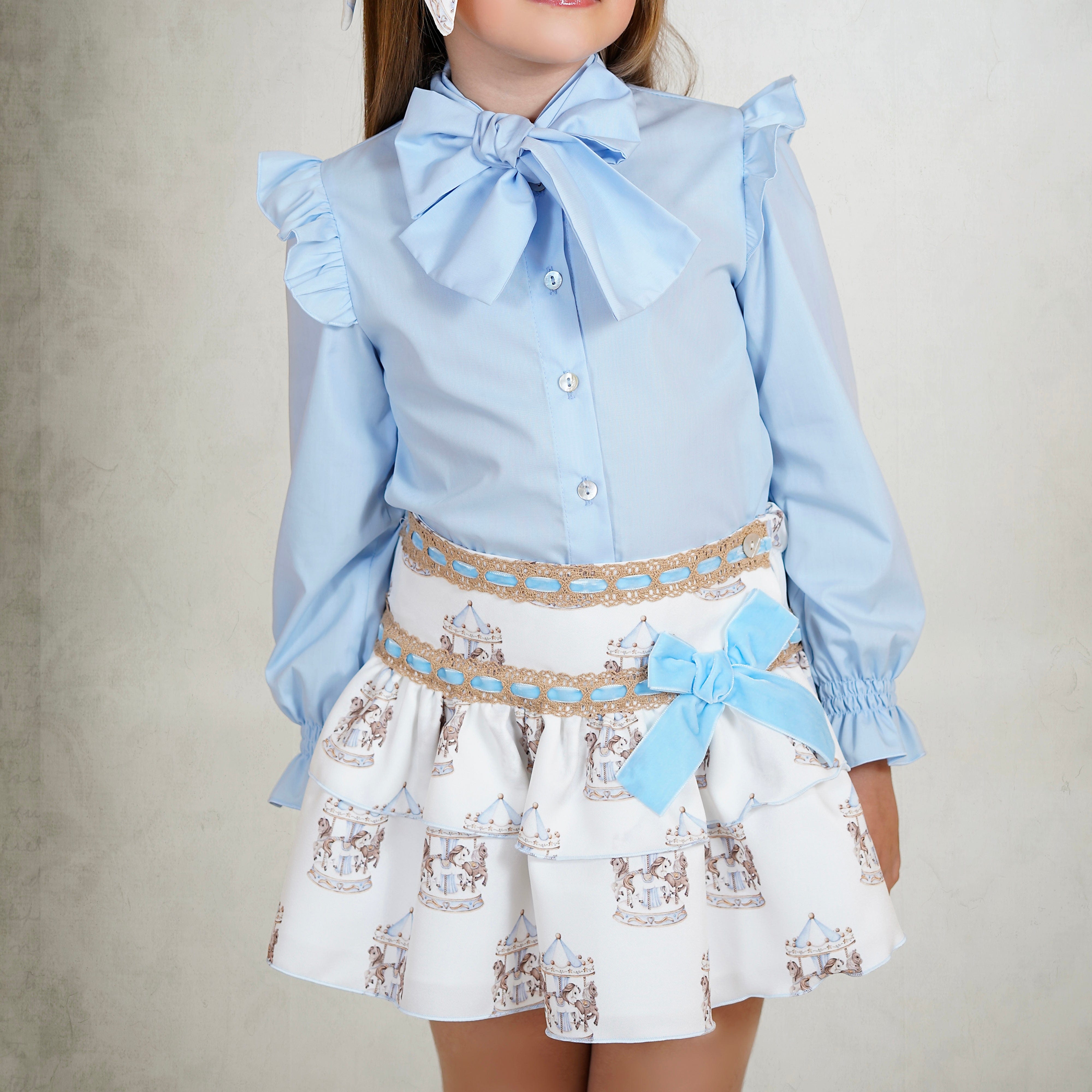 BABINE - Carousel Skirt Set - Blue