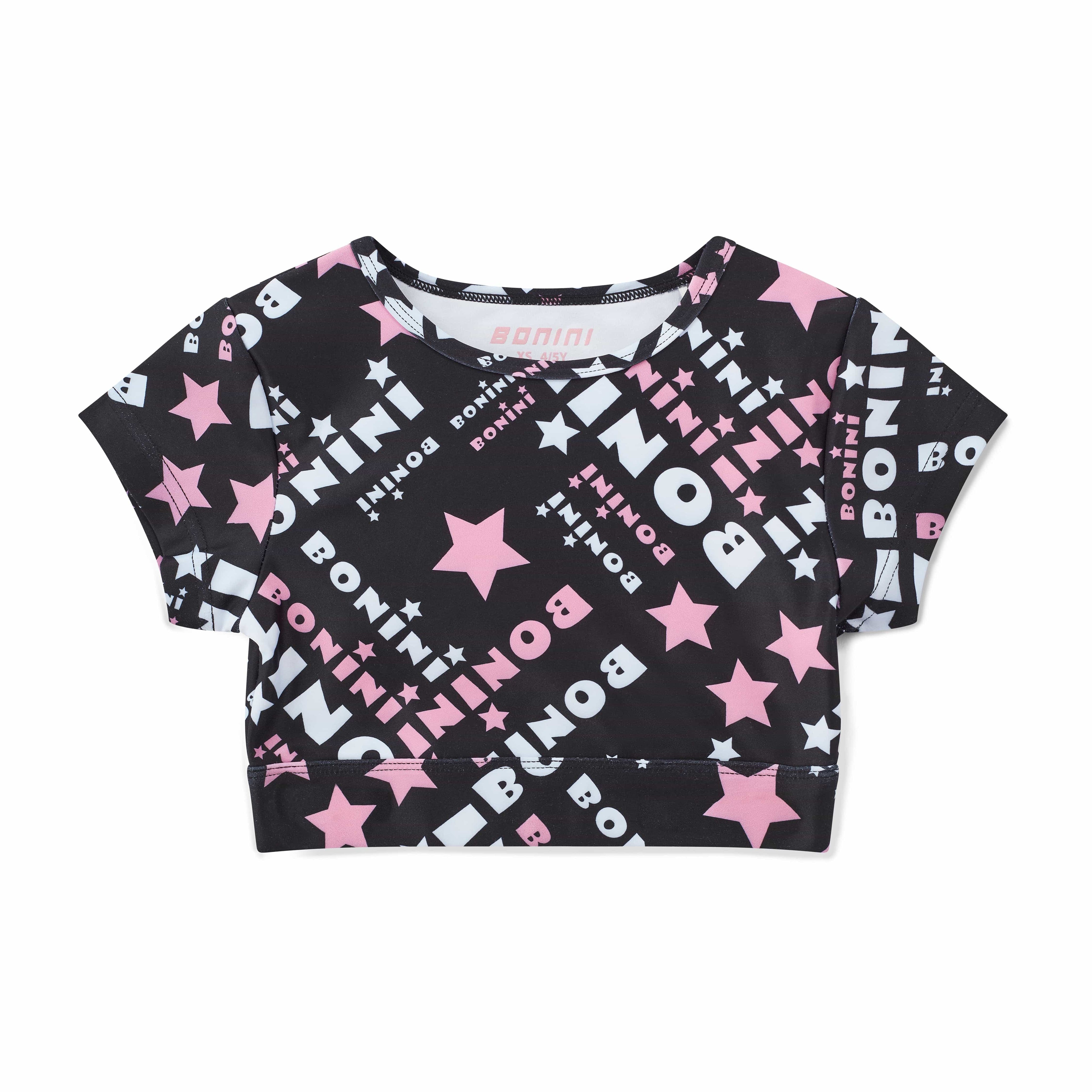 BONINI BY A DEE - Printed Sport Top & Legging Set Energy & Sprint - Black