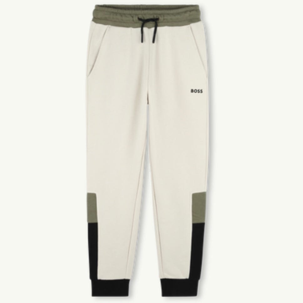 BOSS - Zip Hoodie Colour Block Tracksuit  -  Sand
