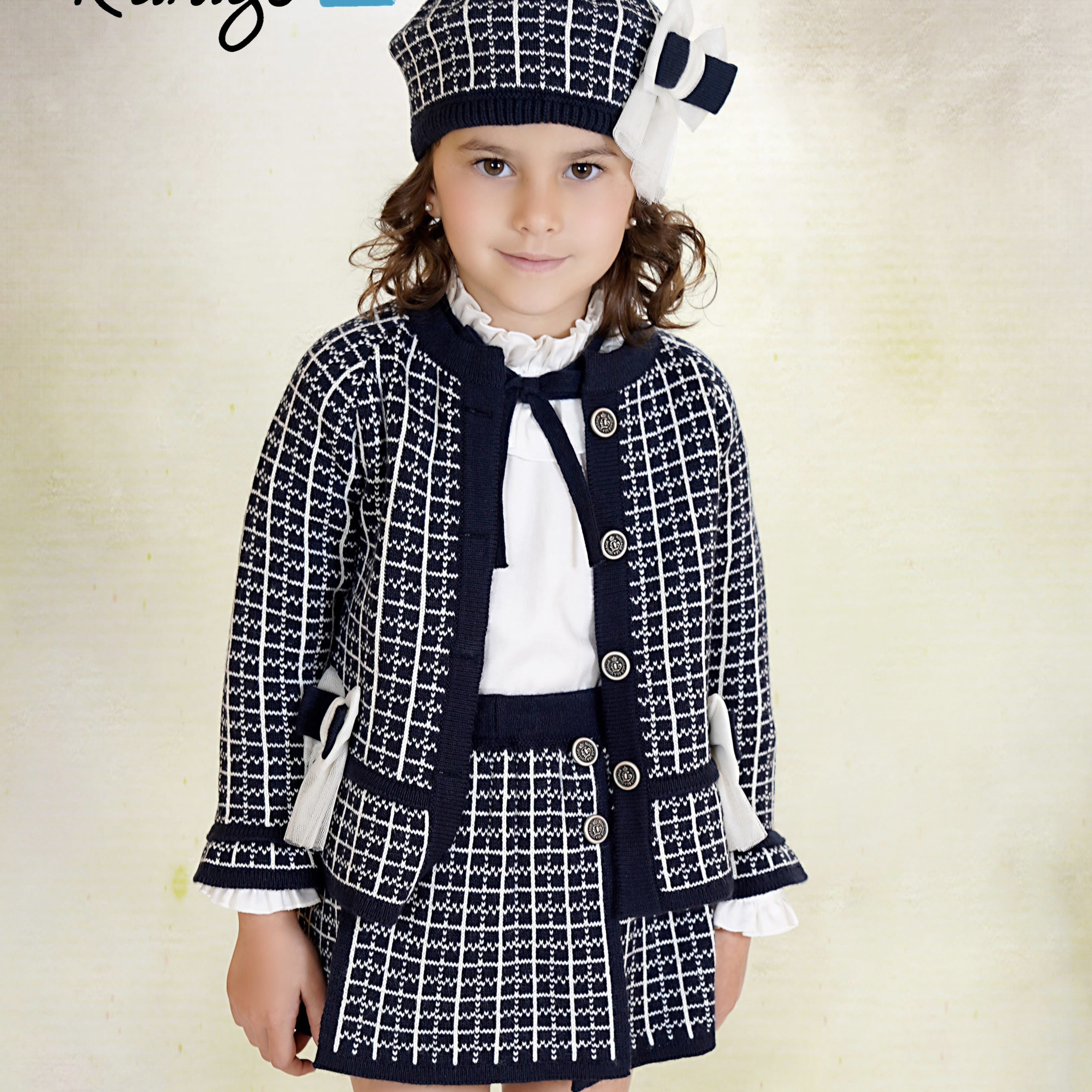 Rahigo - Five Piece Skirt Set  - Navy