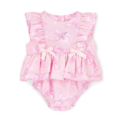 LITTLE A - Perfectly Pink Odessa Romper - Pink Blossom