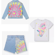 BILLIEBLUSH - Sunshine Three Piece Denim Jacket Set - Blue