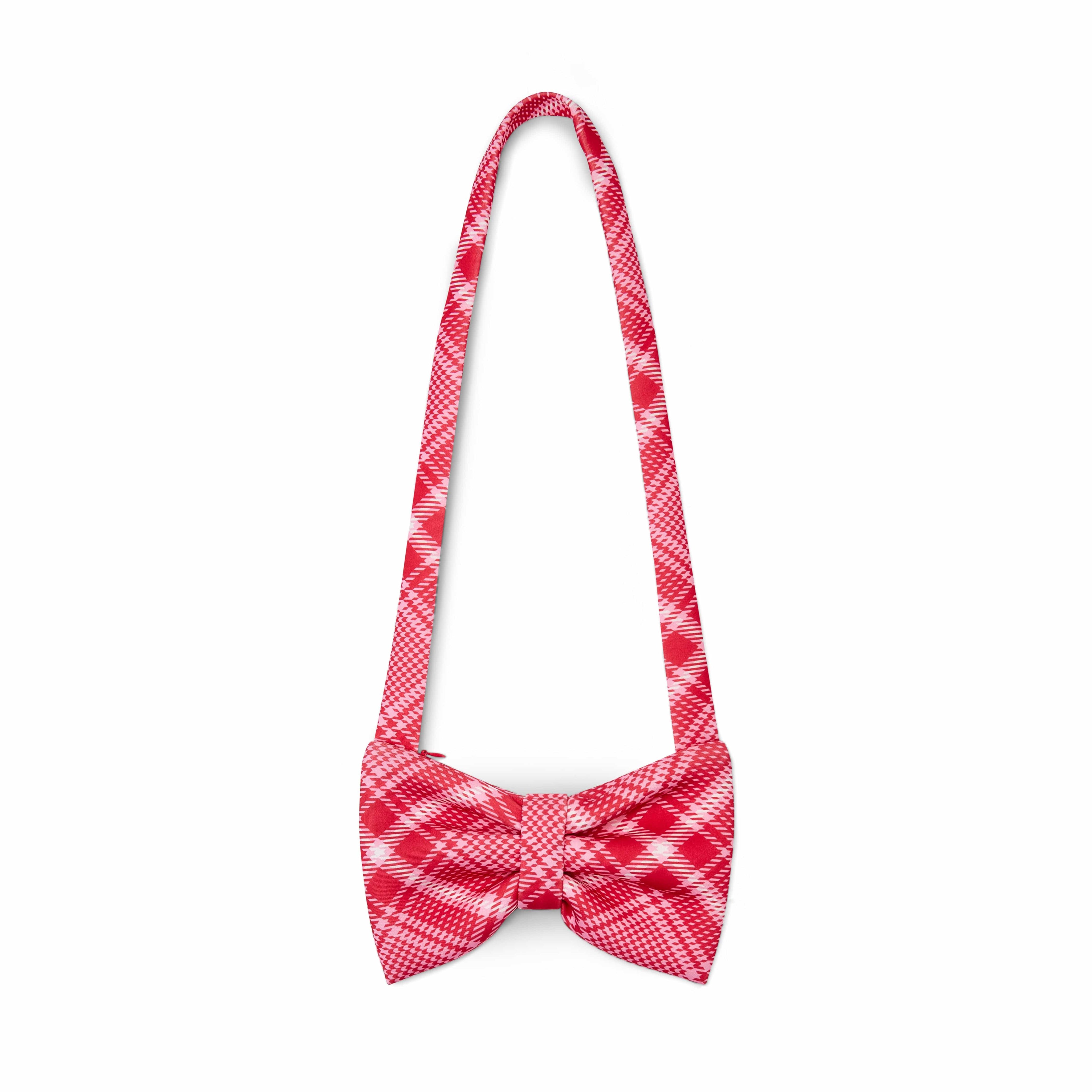 A DEE - Love Story Laura Check Bow Bag - Vibrant Red