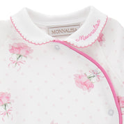 MONNALISA - Rose  Print Babygrow - White