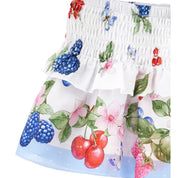 MONNALISA - Fruity Flowers Skirt Set - White