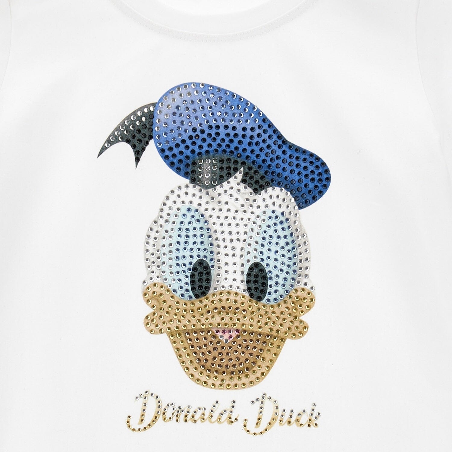 MONNALISA - Donald Duck Denim Short Set - White
