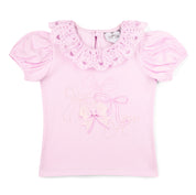 A DEE - Riri Bow-tique Chic Bow Skirt Set With Broderie Anglaise - Pink