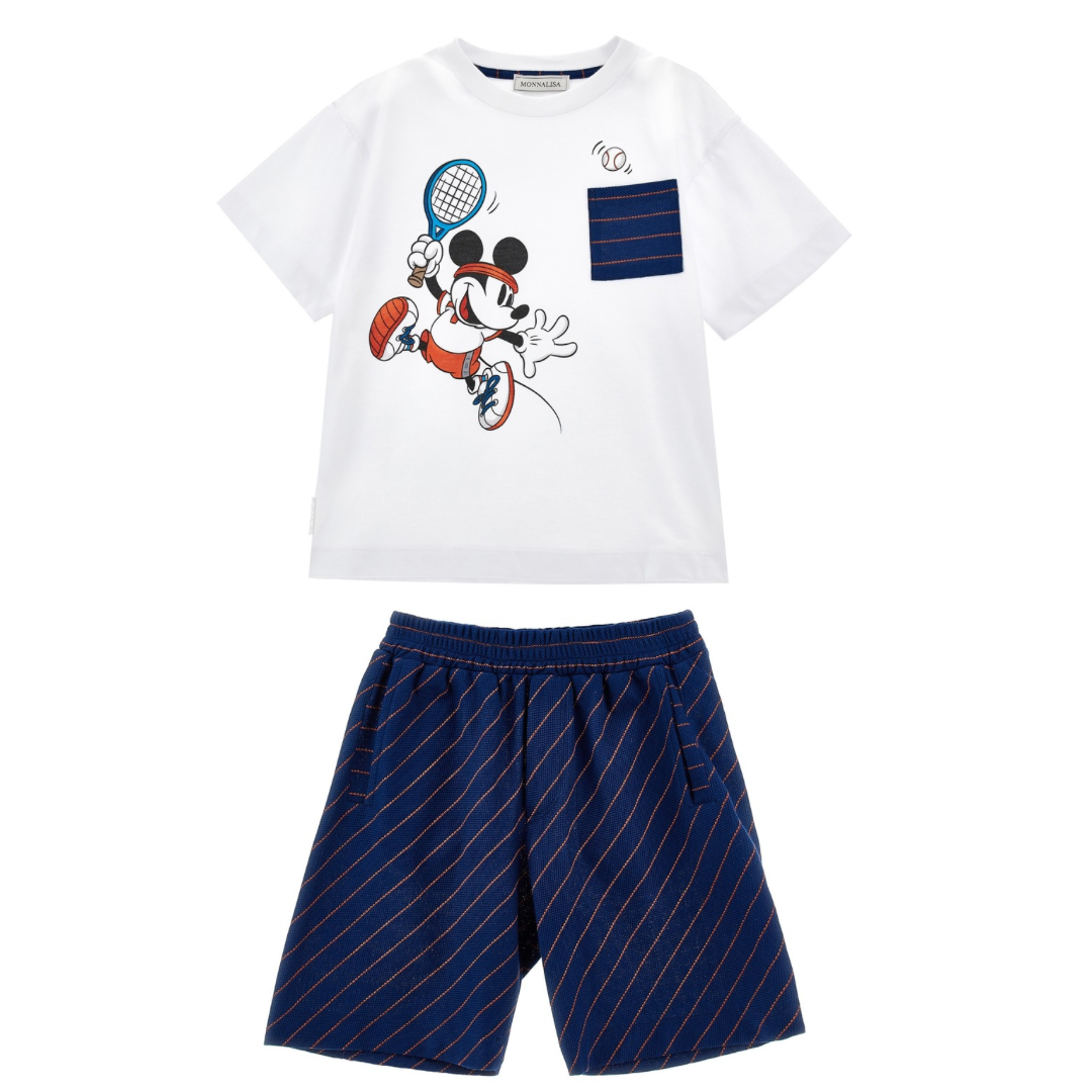 MONNALISA - Mickey Short Set - Navy