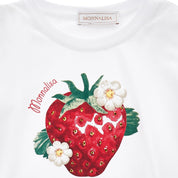 MONNALISA - Strawberry Skirt Set - White