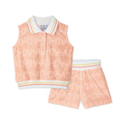 A DEE - Romi Signature Summer Terry Short Set - Peach