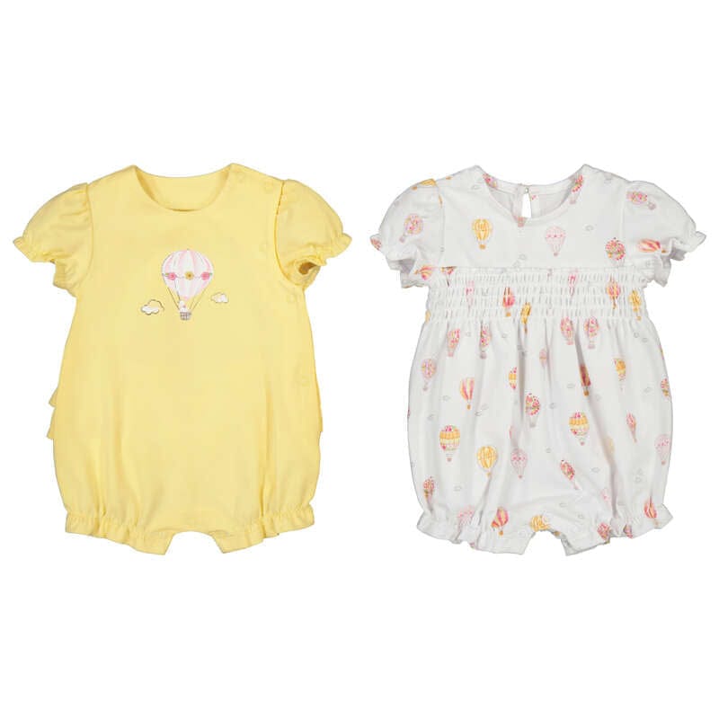 MAYORAL -  Hot Air Balloon Romper Set Of Two - Sunny