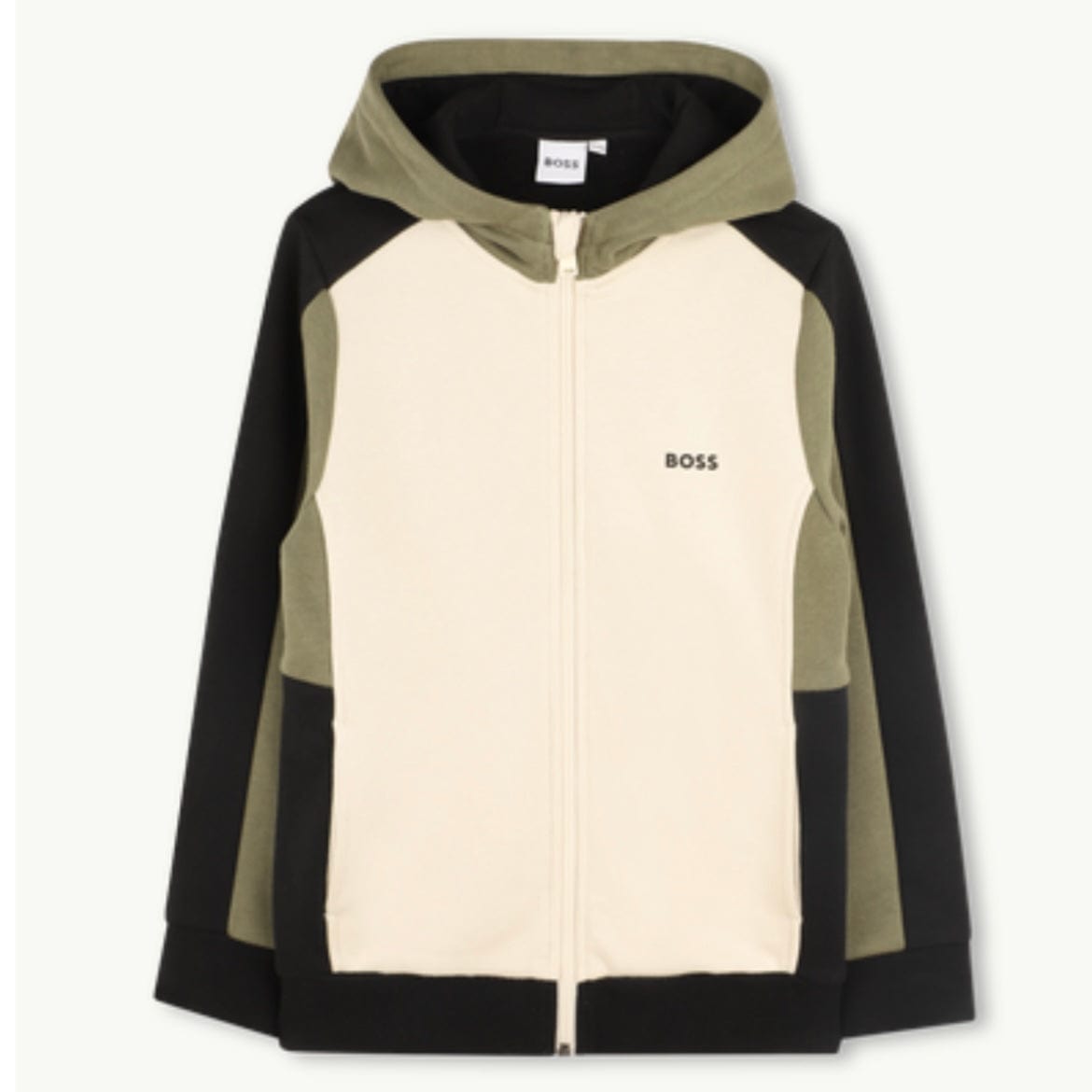 BOSS - Zip Hoodie Colour Block Tracksuit  -  Sand