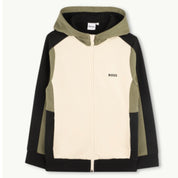 BOSS - Zip Hoodie Colour Block Tracksuit  -  Sand