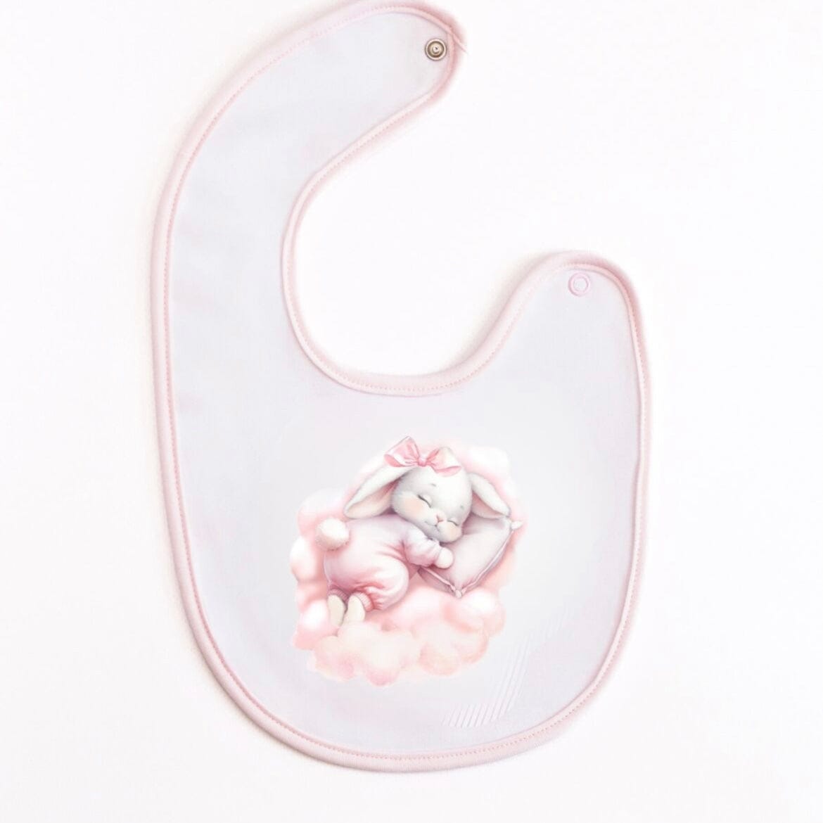 FIRST BABY - Bunny Bib  - Pink