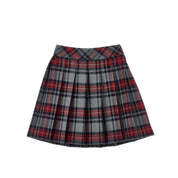 MONNALISA - Tartan Blouse &  Skirt Set - Grey