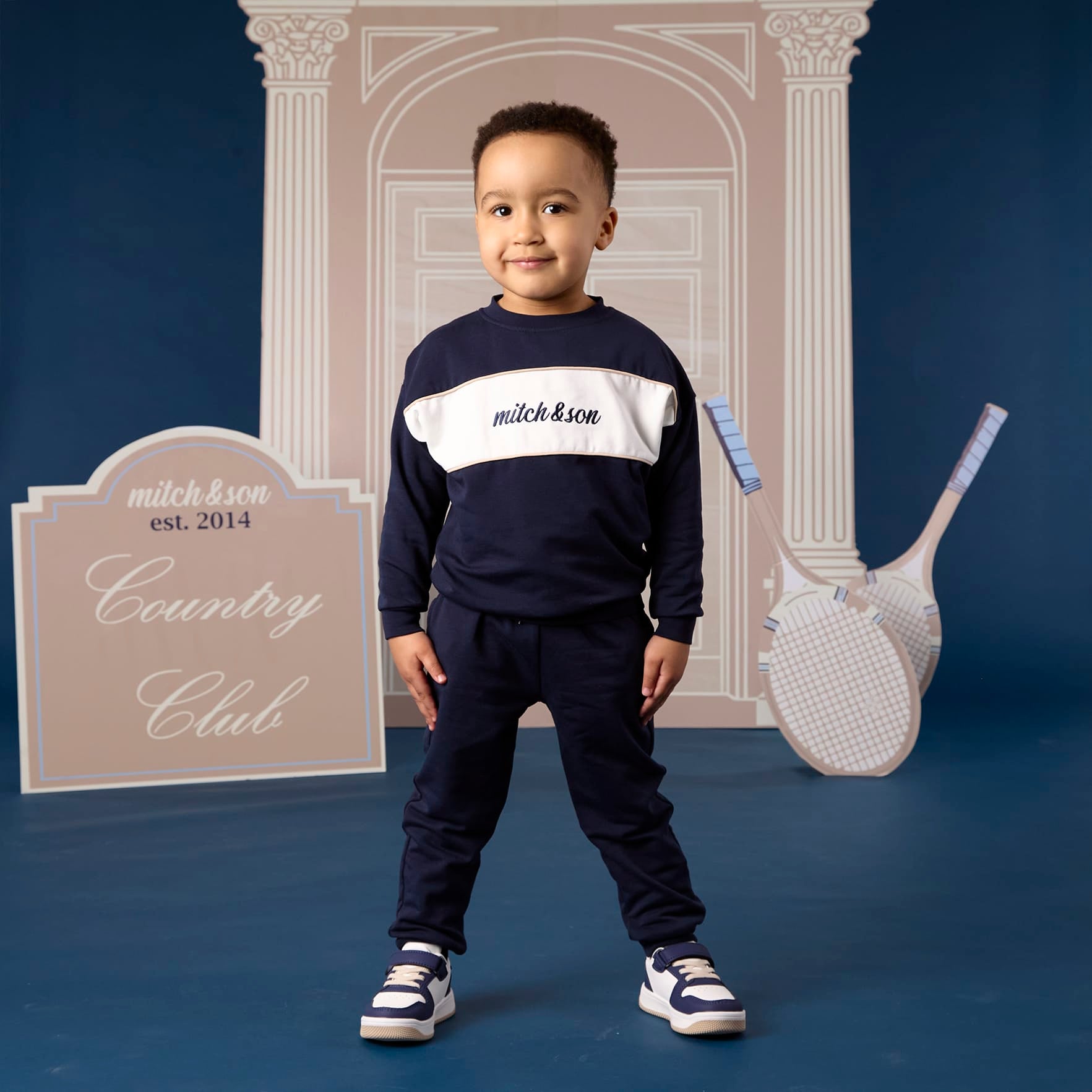 MITCH & SON - Classic Collection Sean - Crewneck Tracksuit - Navy