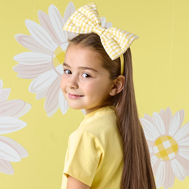 A DEE - Duclie Daisy Dreamer Check Headband - Sweet Lemon