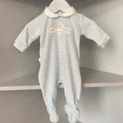 Coccode - Pets Stripe Babygrow - Baby Blue