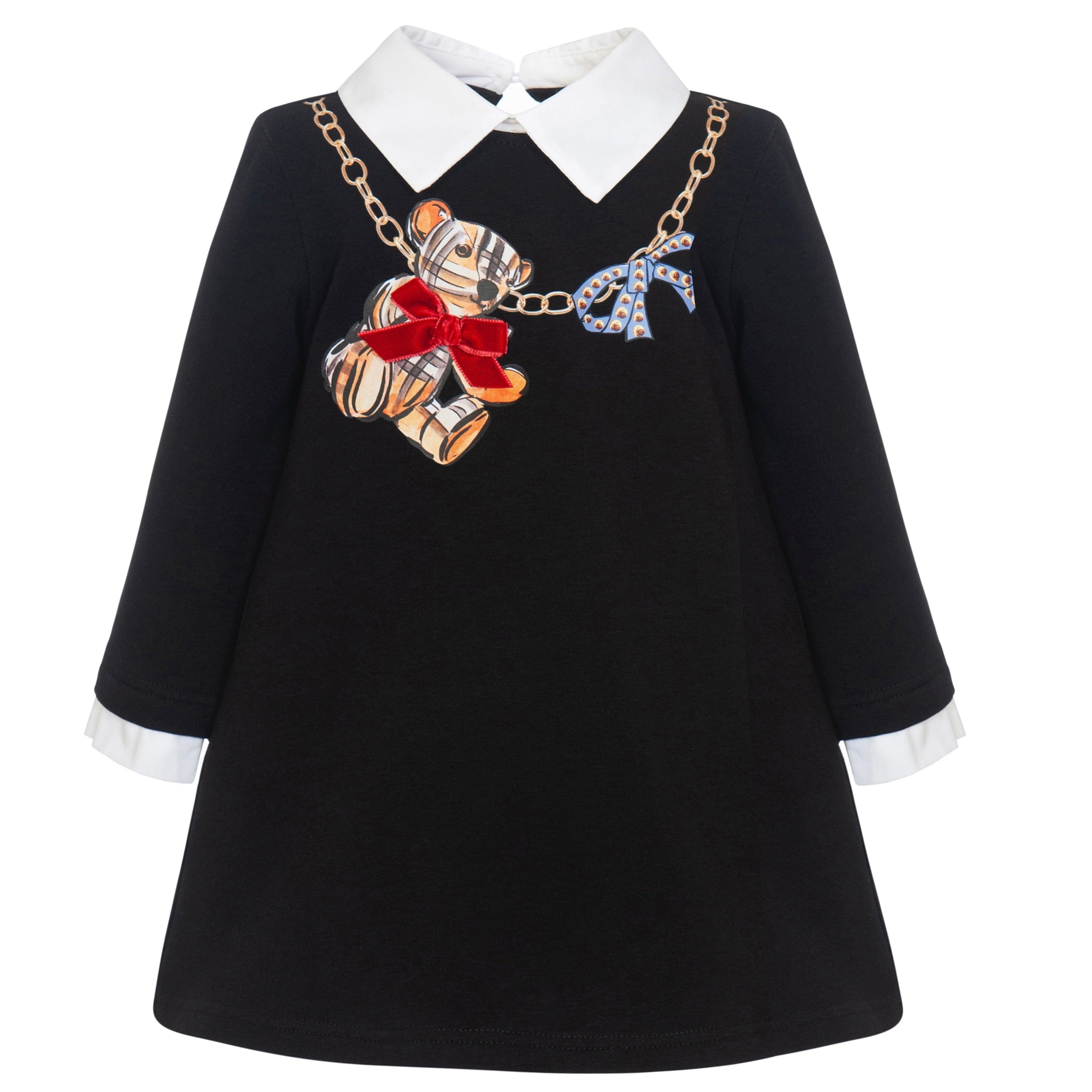 BALLOON CHIC - Teddy Jersey A Line Dress - Black