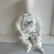 JAMIKS - Velour Cruz Unicorn Babygrow - Blue
