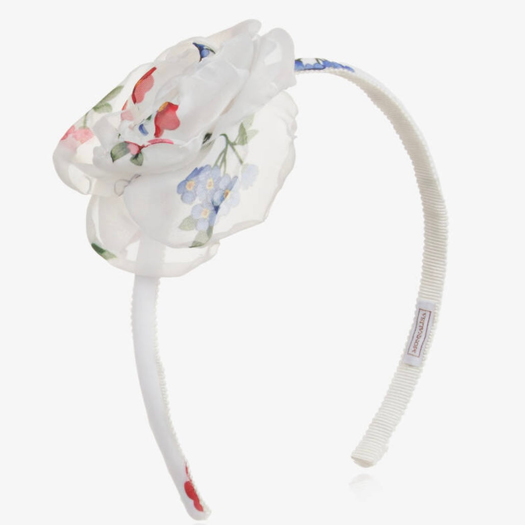 MONNALISA -Garden Flower Hairband - White