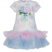 Daga - Pastel Bloom Floral Tutu Dress - White