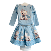 IS - Teddy Skirt Set - Blue