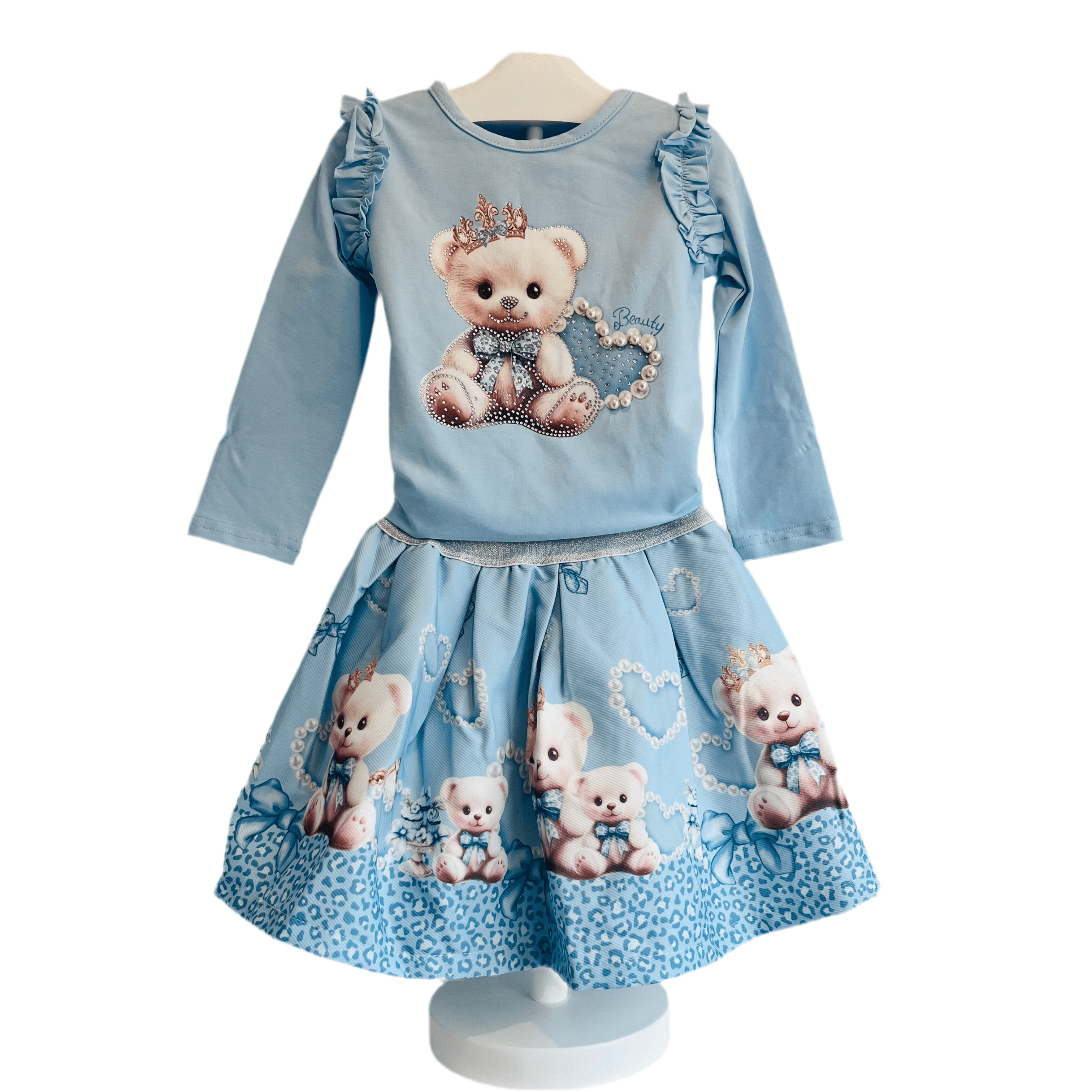 IS - Teddy Skirt Set - Blue
