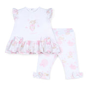 LITTLE A - Alexa Bunny Print Jersey Legging Set - Bright White