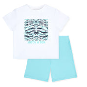 MITCH & SON - Hendrick JNR Space Dye Soft Short Set - Bright White