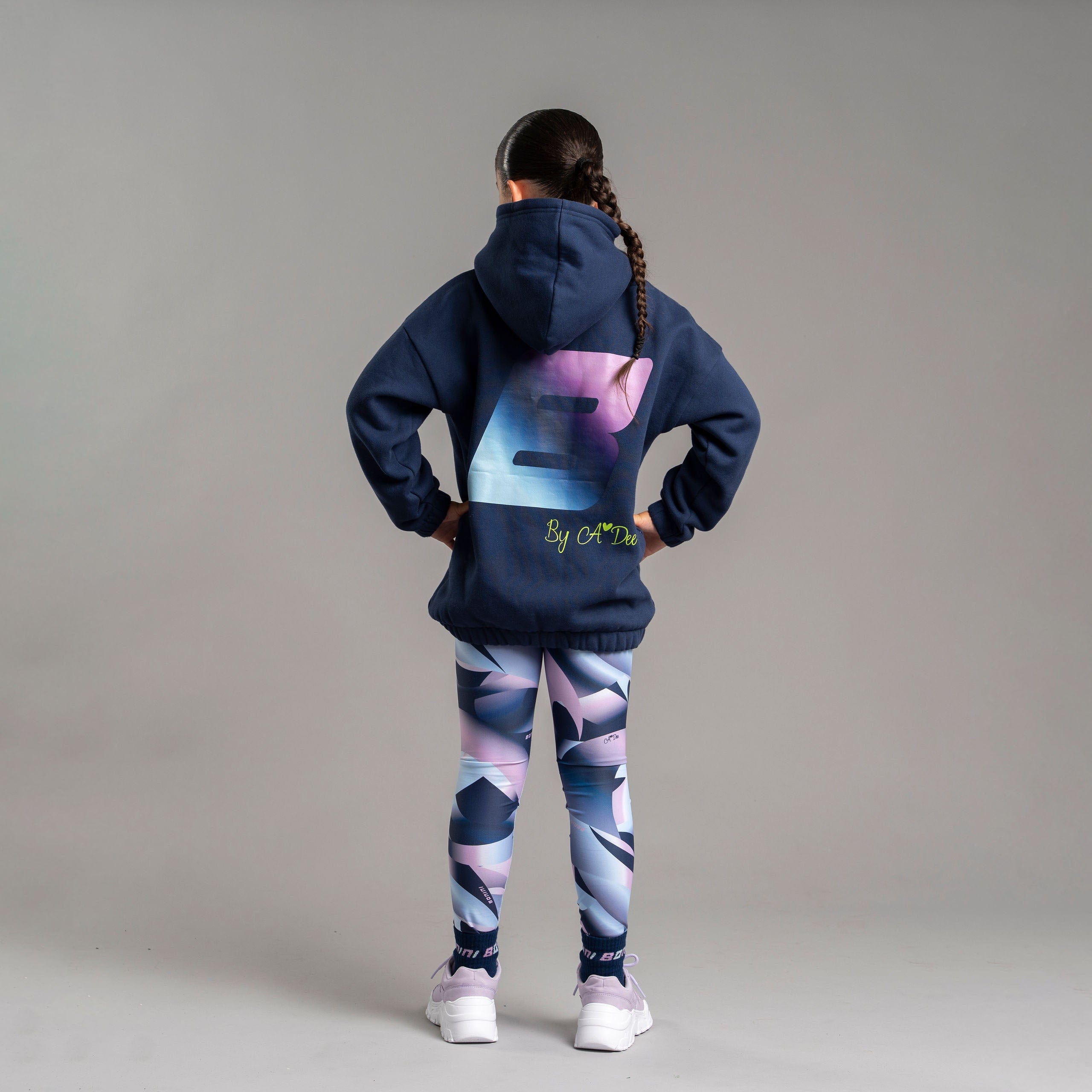 BONINI BY A DEE - Oversized Hoodie Sparkle - Blue Navy