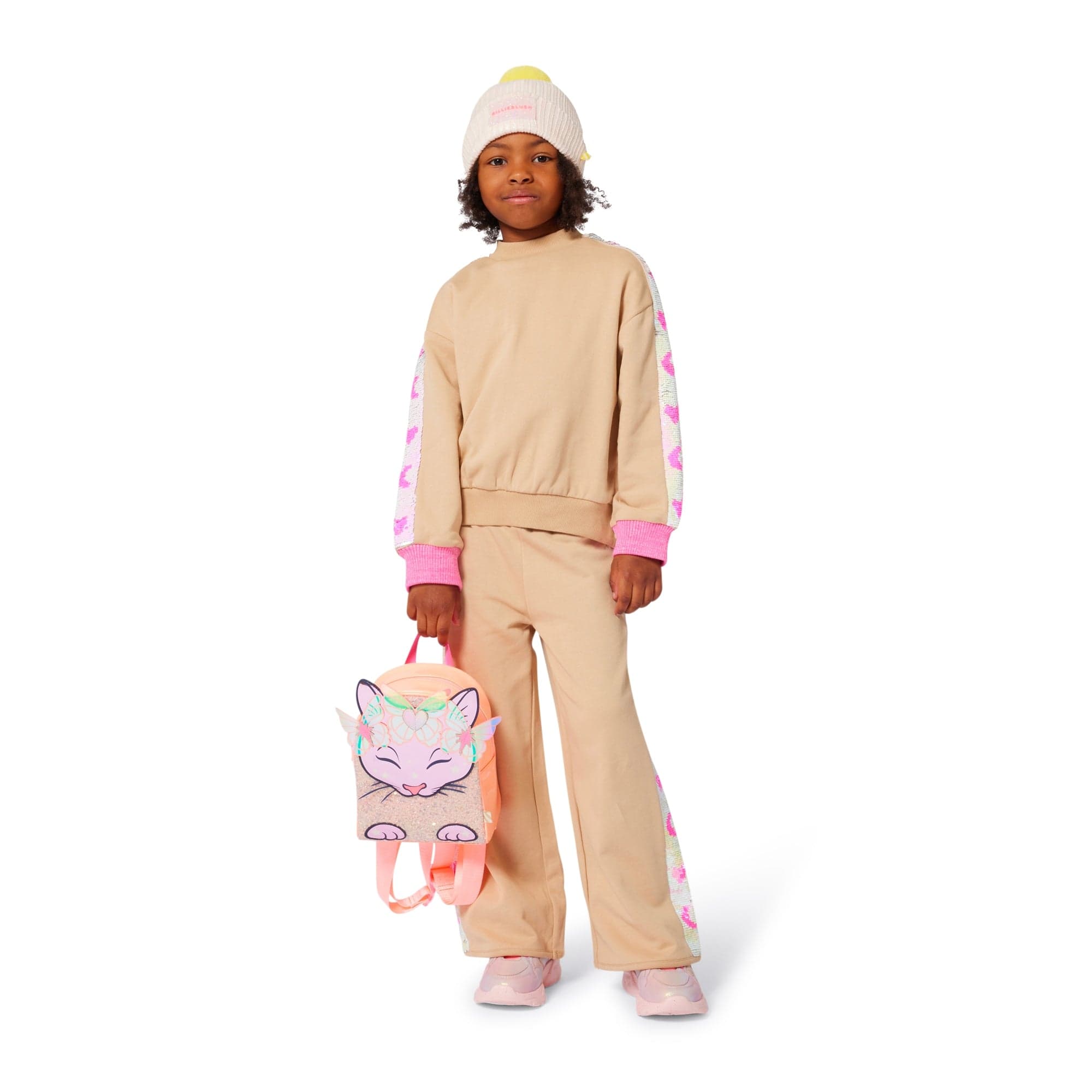 BILLIEBLUSH - Sequin Loungewear Set - Tan