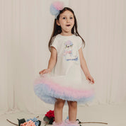 Daga - Pastel Bloom Swan Tutu Dress - White
