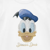 MONNALISA - Donald Duck Jersey Dress - White