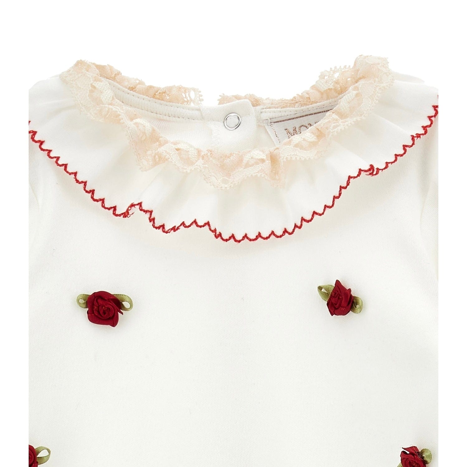 MONNALISA - Rose Bud & Lace Three Piece Set - Red