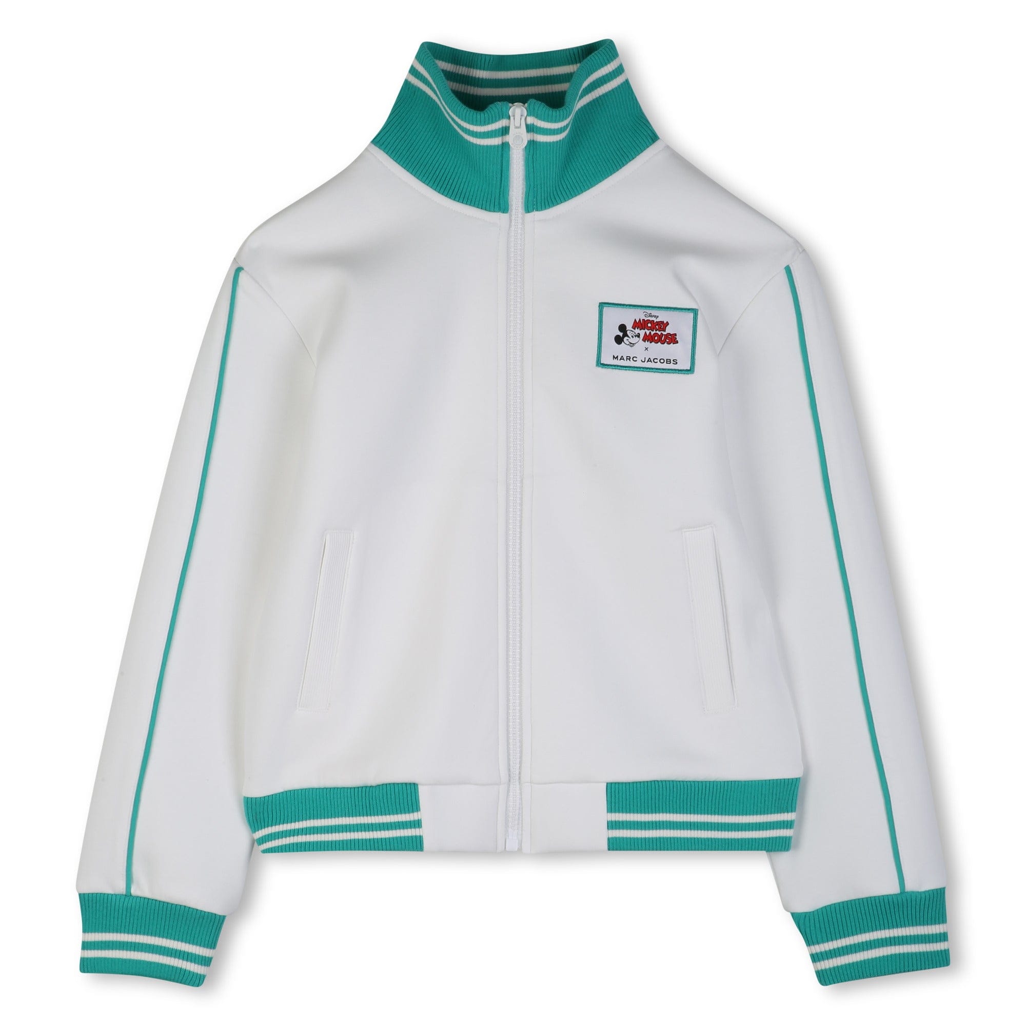 MARC JACOBS- Mickey Mouse Collab Zip Jersey Jacket - Ivory