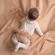 LITTLE A - Little Locket Emeyle Tulle Jam Pant Set - Snow White