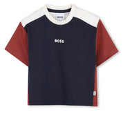 BOSS - Toddler Colour Block Zip Hoodie Three Piece Tracksuit  -  Navy