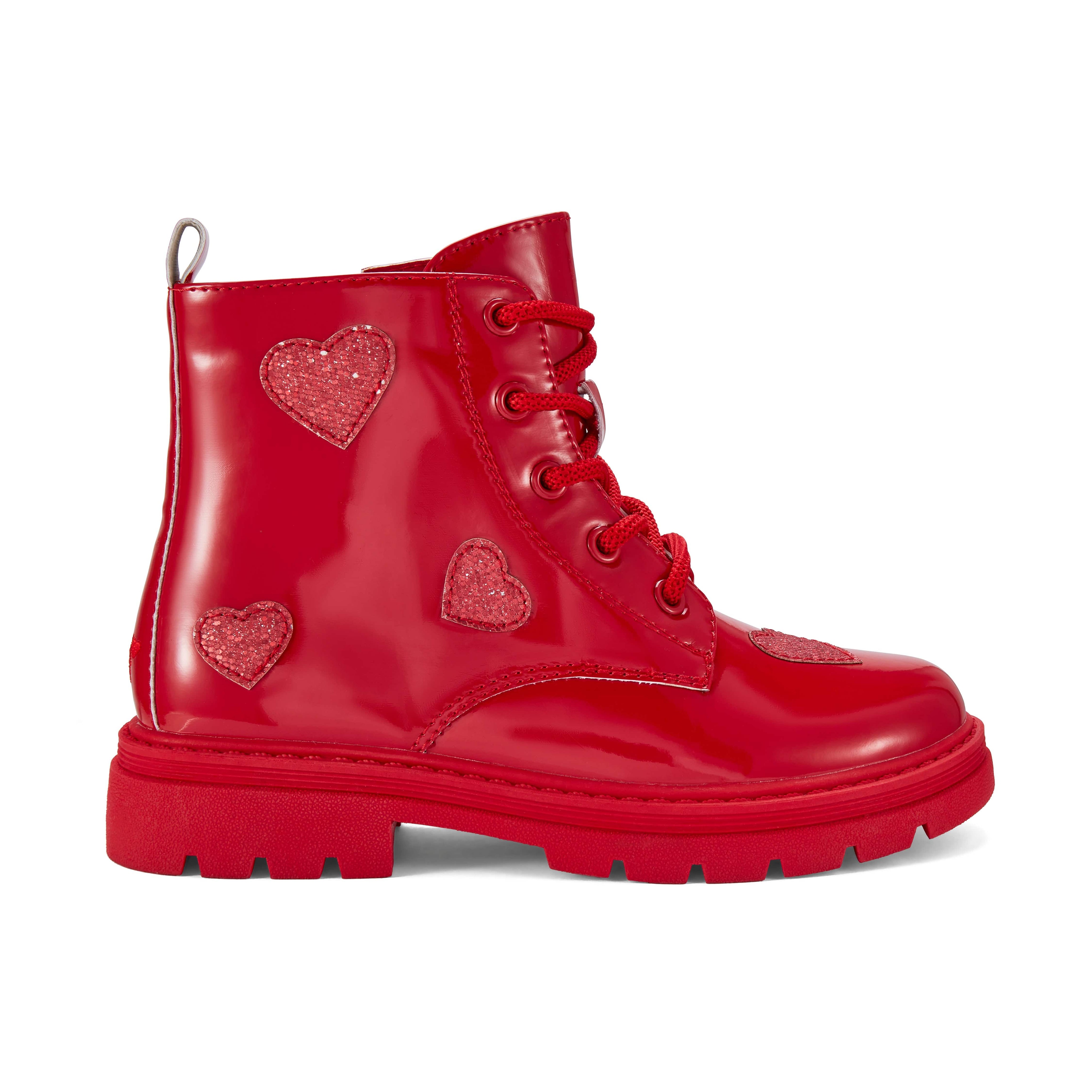 A DEE - Love Story Amore Heart Boot - Vibrant Red