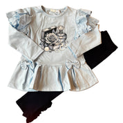 IS - Rose Leggings Set - Blue