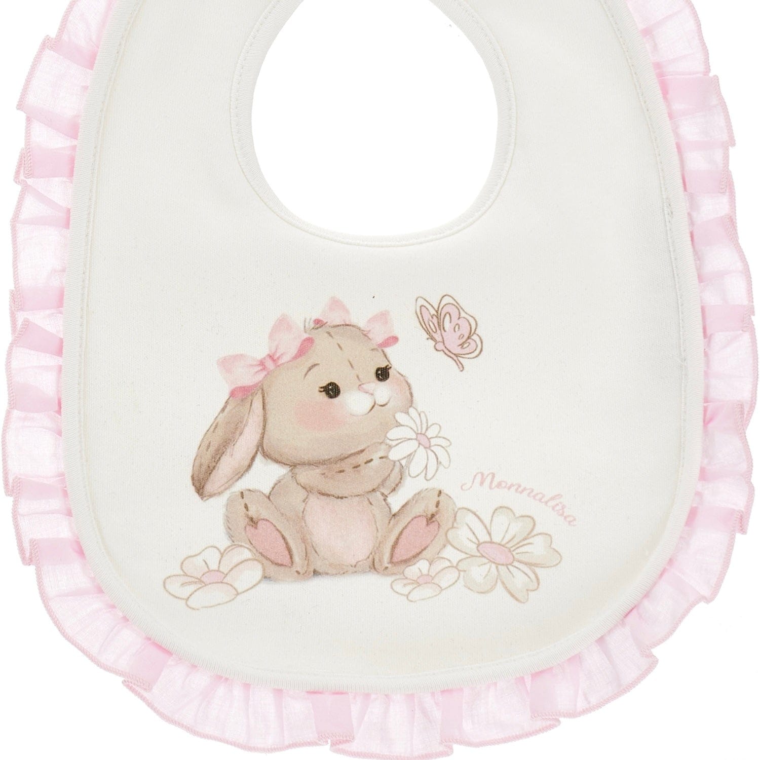 MONNALISA - Bunny Babygrow Three Piece Set - Pink