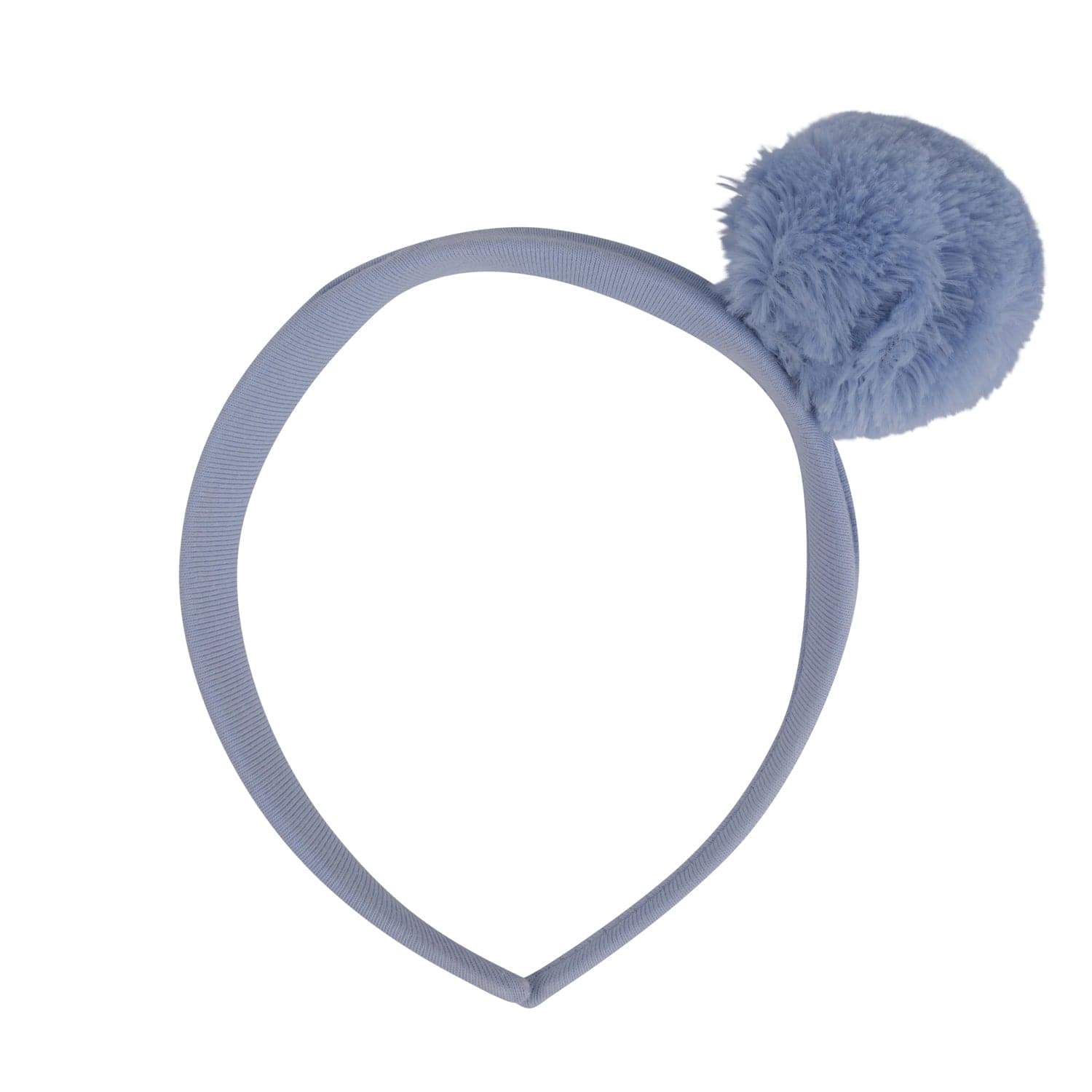 A DEE - A Dee On Ice Pommy Faux Fur Pom Pom Hairband - Iced Blue