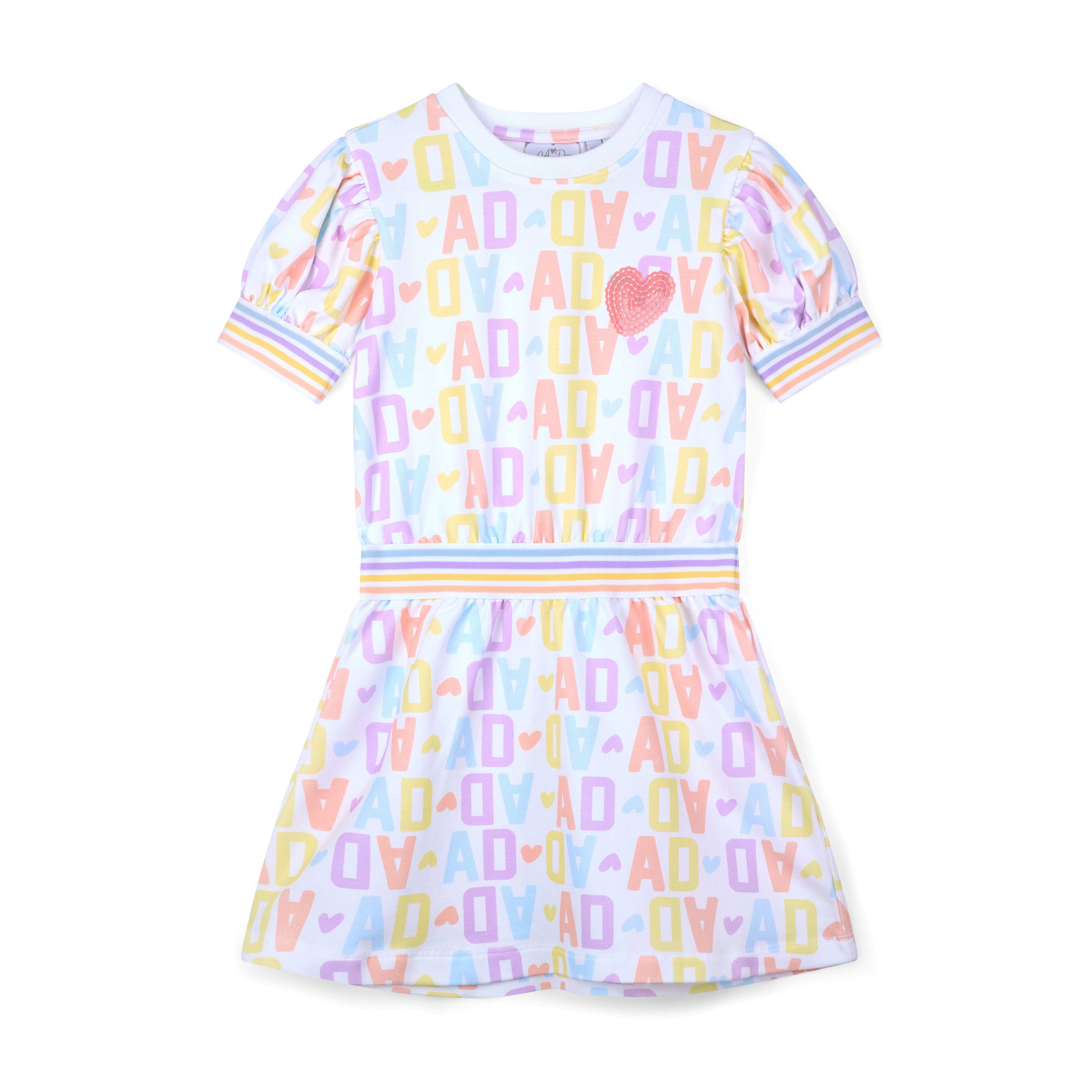 A DEE - Sawyer Signature Summer Sweat Initial Print Dress - White