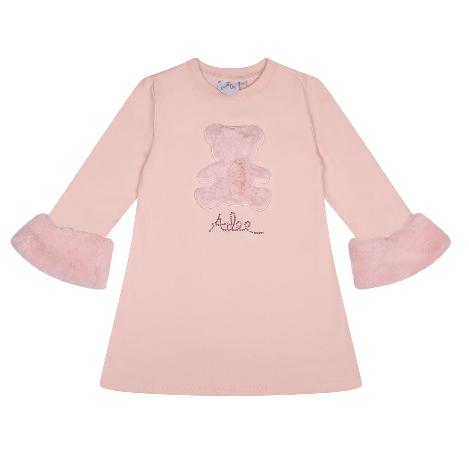 A DEE - Abstract Teddy Shakira Faux Fur Teddy Dress - Baby Pink