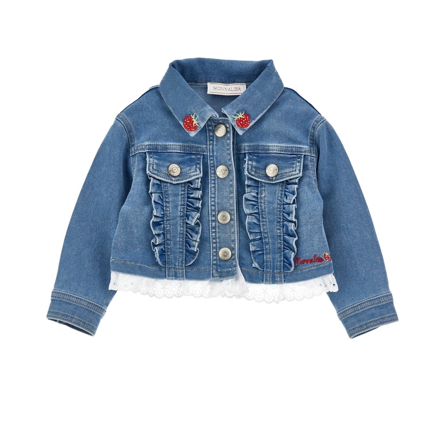 MONNALISA - Winnie The Pooh Bebe Denim Jacket- Blue