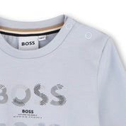 BOSS - Toddler Logo Long Sleeve T-Shirt -  Blue