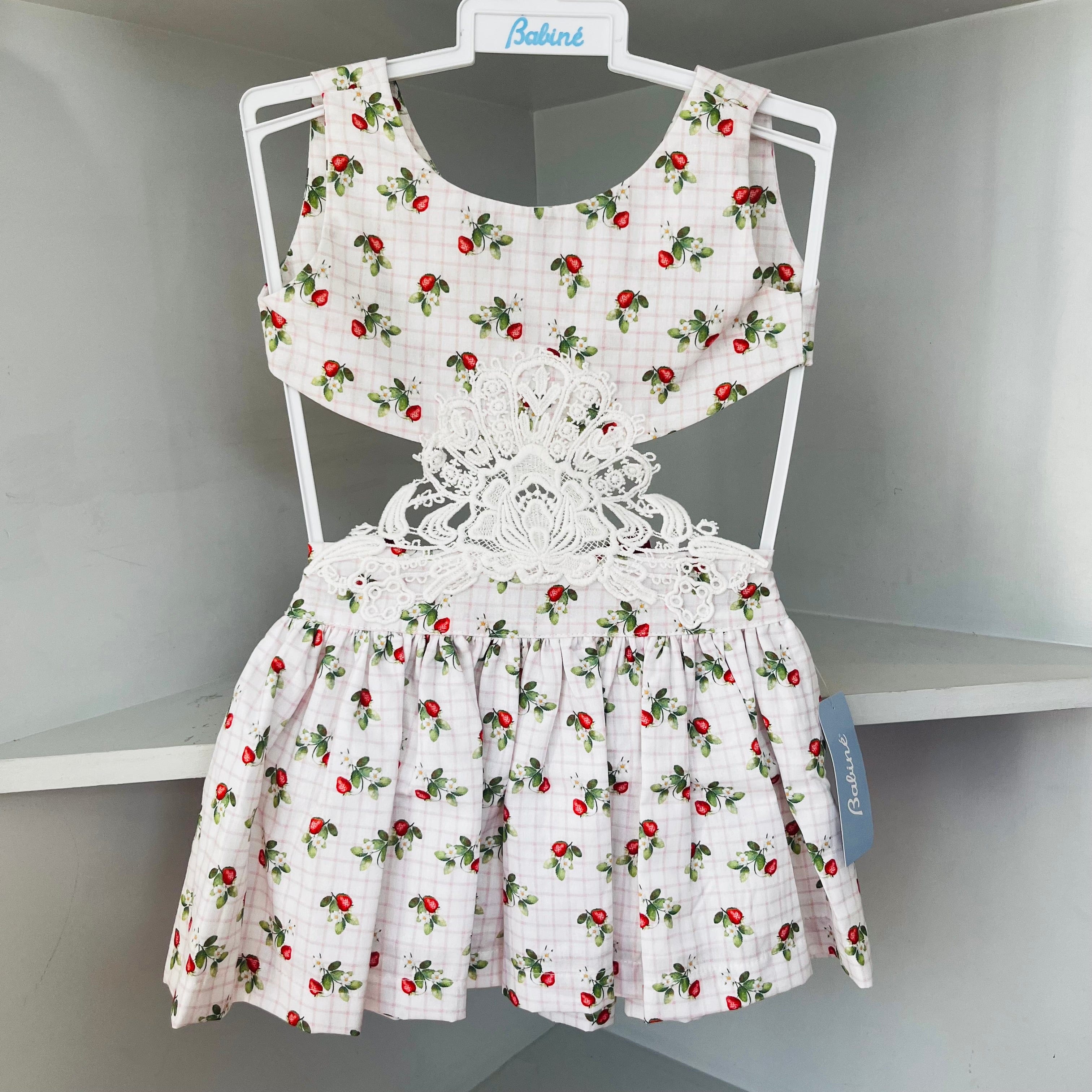 BABINE - Exclusive Cut Out Strawberry Dress   - Pink